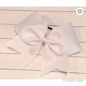 White cheer bow